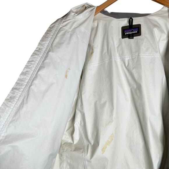 Patagonia Waterproof Hooded Shell Jacket Lightweight in Olive Green Men’s Large - Picture 7 of 11